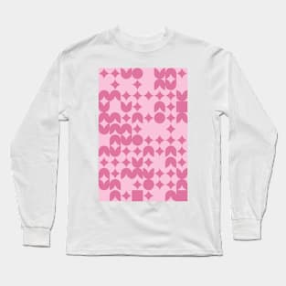 Valentines Day Geometric Pattern - Flowers #9 Long Sleeve T-Shirt